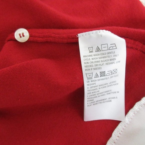 Susan Graver Red Sweater with White Under Blouse Sz Medium Layered 2-Piece Look - Picture 4 of 6